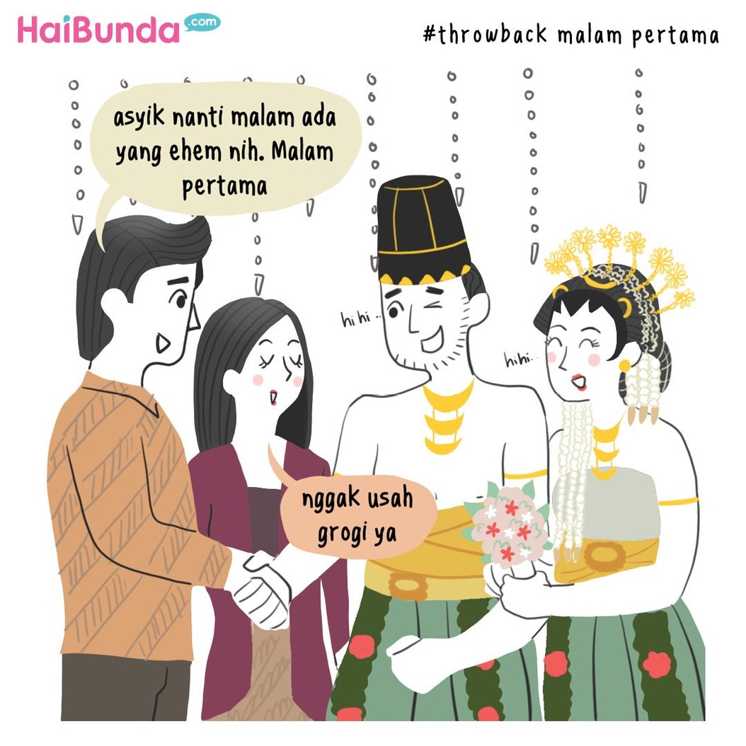 Kejadian tak terduga dialami Ayah dan Bunda di komik ini saat malam pertama. Bunda dan Ayah punya cerita tak terlupakan atau tak terduga saat malam pertama?