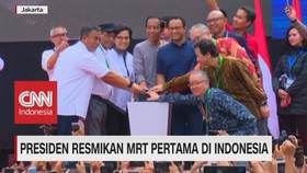 Presiden Resmikan MRT Pertama di Indonesia