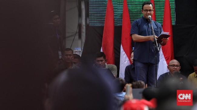 Anies Baswedan mangucapkan terima kasih kepada jajaran gubernur DKI yang memimpin sejak wacana proyek MRT direncanakan, tak terkecuali Basuki alias Ahok.