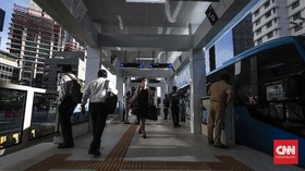 FOTO : Melihat Halte Transjakarta HI Terintegrasi Stasiun MRT