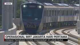 Operasional MRT Jakarta Hari Pertama