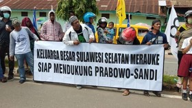Perantau Sulsel Gelar Aksi Dukung Prabowo-Sandi di Merauke