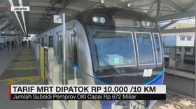 Tarif MRT Dipatok Rp 10 Ribu Per 10 Kilometer