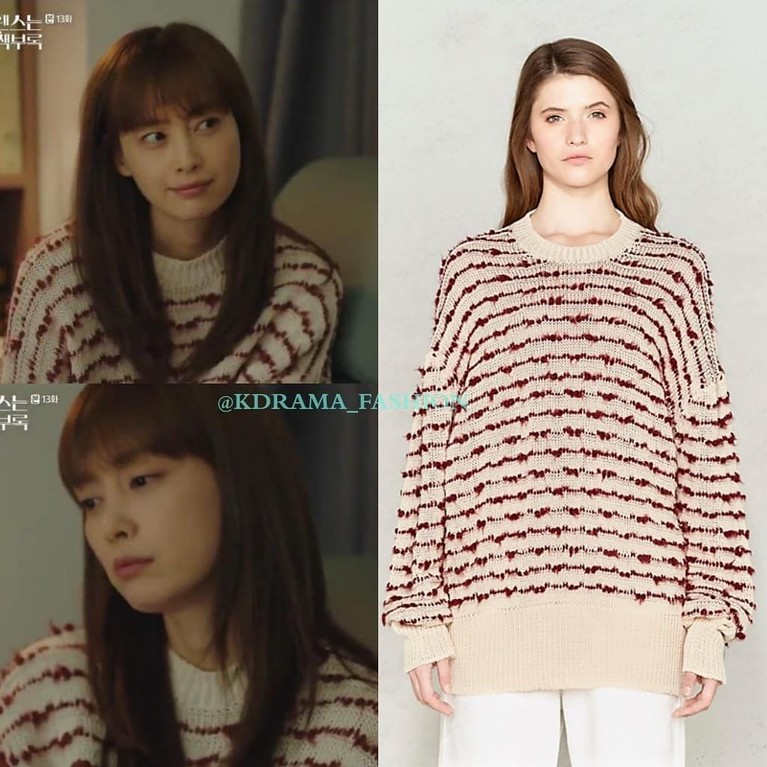 Kendati simpel, sweater Lee Na Young dalam drama Romance is a Bonus Book ini juga lucu lho buat kamu miliki. Eits, sweater ini merupakan produksi oleh Golden Goose Deluxe Brand dari Italia.