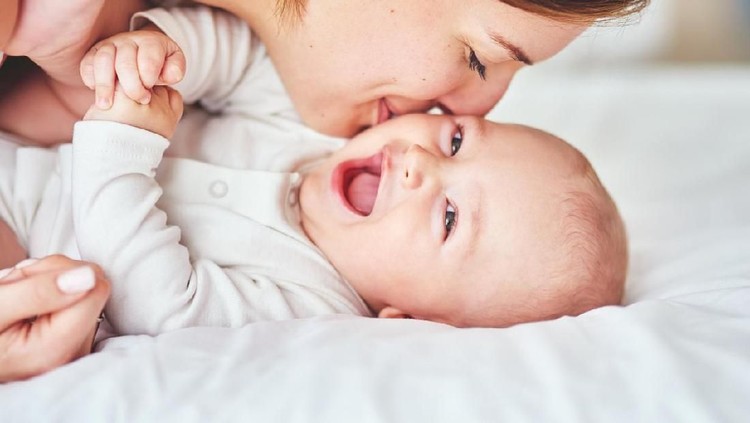Ilustrasi ibu dan bayi