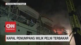 Kapal Penumpang Milik PT Pelni Terbakar