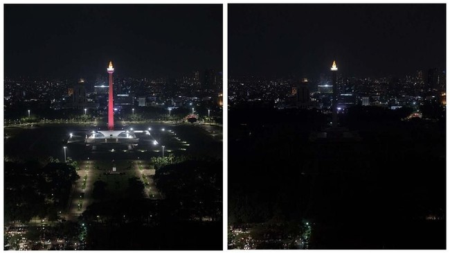 FOTO: Sejumlah Bangunan Ikon Dunia Ikut Serta Earth Hour 2019