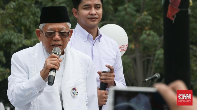 Calon wakil presiden nomor urut 01 Ma'ruf Amin berjanji akan melanjutkan tol Bocimi hingga ke Sukabumi jika ia dan Jokowi memenangkan Pilpres.