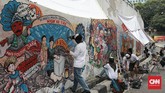FOTO: Mural Pemilu 2019 Mural Pemilu 2019 digelar untuk mensosialisasikan Pemilu 2019 sekaligus mengajak masyarakat untuk berperan menyumbangkan suara demi masa depan bangsa.