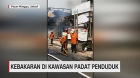 VIDEO: Kebakaran di Kawasan Padat Penduduk di Pasar Minggu