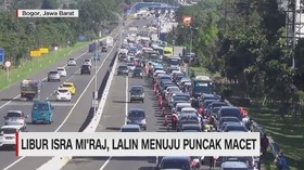 VIDEO: Libur Isra Mi'raj, Lalin Puncak Macet