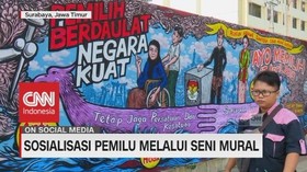 VIDEO: Jelang Pemilu, KPU Jatim Gelar Lomba Mural