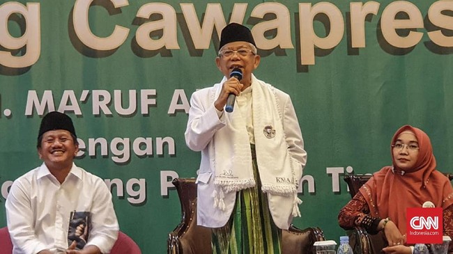 Ma'ruf mengatakan video viral soal Ahok diambil ketika para ulama mengajaknya mendukung Gubernur DKI Anies Baswedan maju sebagai calon presiden di Pilpres 2019.
