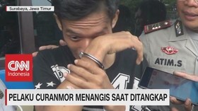 VIDEO: Tertangkap Petugas, Pencuri Motor Malah Menangis