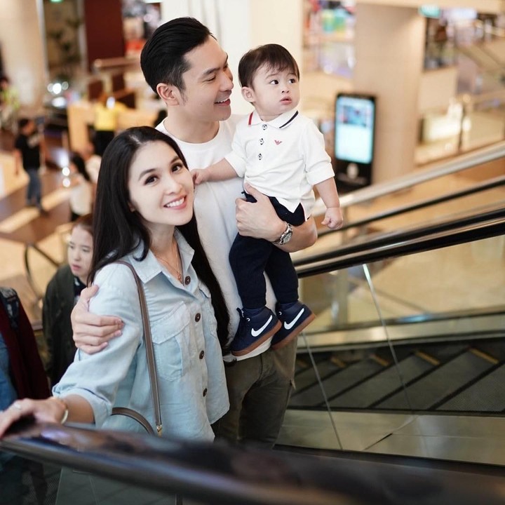 <p>Kebahagiaan pasangan ini semakin lengkap setelah dikaruniai seorang putra bernama Raphael Moeis. (Foto: Instagram @sandradewi88)</p>