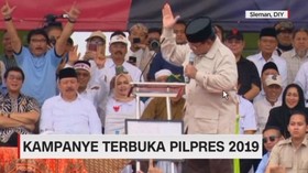 VIDEO: Aksi Prabowo Gebrak Meja Saat Kampanye Terbuka