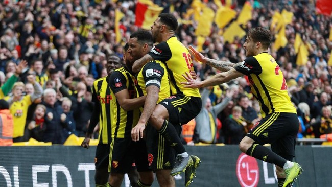 Watford akan menjadi lawan Manchester City dalam final Piala FA 2018/2019 setelah menang 3-2 atas Wolverhampton Wanderers.