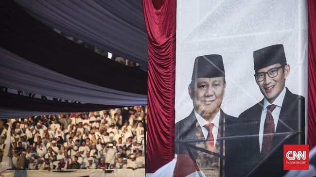 Paslon nomor urut 02 Prabowo Subianto-Sandiaga Uno unggul atas Joko Widodo-Ma'ruf Amin dalam real count Pilpres 2019 100 persen di Bengkulu.