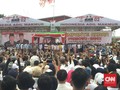 Indonesia Raya Bergema di Sungai Musi saat Kampanye Prabowo