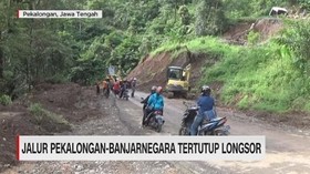 VIDEO: Jalur Pekalongan-Banjarnegara Tertutup Longsor