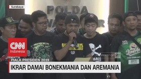 VIDEO: Jelang Final, Bonek & Aremania Lakukan Ikrar Damai