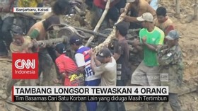 VIDEO: Empat Orang Tewas Akibat Longsor di Banjarbaru Kalsel