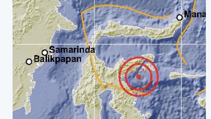 Gempa Sulawesi Tengah (Ist/Twitter BMKG)
