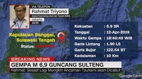 VIDEO: Ancaman Tsunami Sulteng Dinyatakan Berakhir