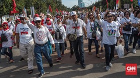 Ragam Pesan di Atribut Kampanye Jokowi: NKRI Dijaga Pancasila