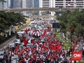 Massa Jokowi-Ma'ruf Sempat Luber Hingga Jalan Sudirman
