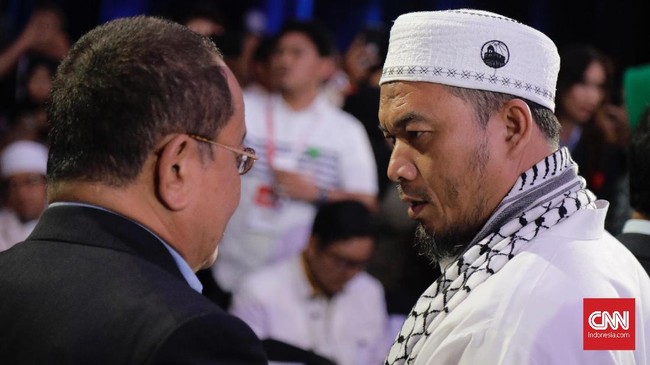 Jurkamnas Prabowo, Ustaz Sambo mengaku tak tahu menahu soal pidato diduga bermuatan makar yang dilakukan Eggi Sudjana.