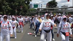 VIDEO: Masa Kampanye Jokowi-Ma'ruf Padati Jalan Sudirman