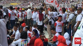 Pendukung Jokowi Ajak Anak-anak ke Lokasi Kampanye Akbar