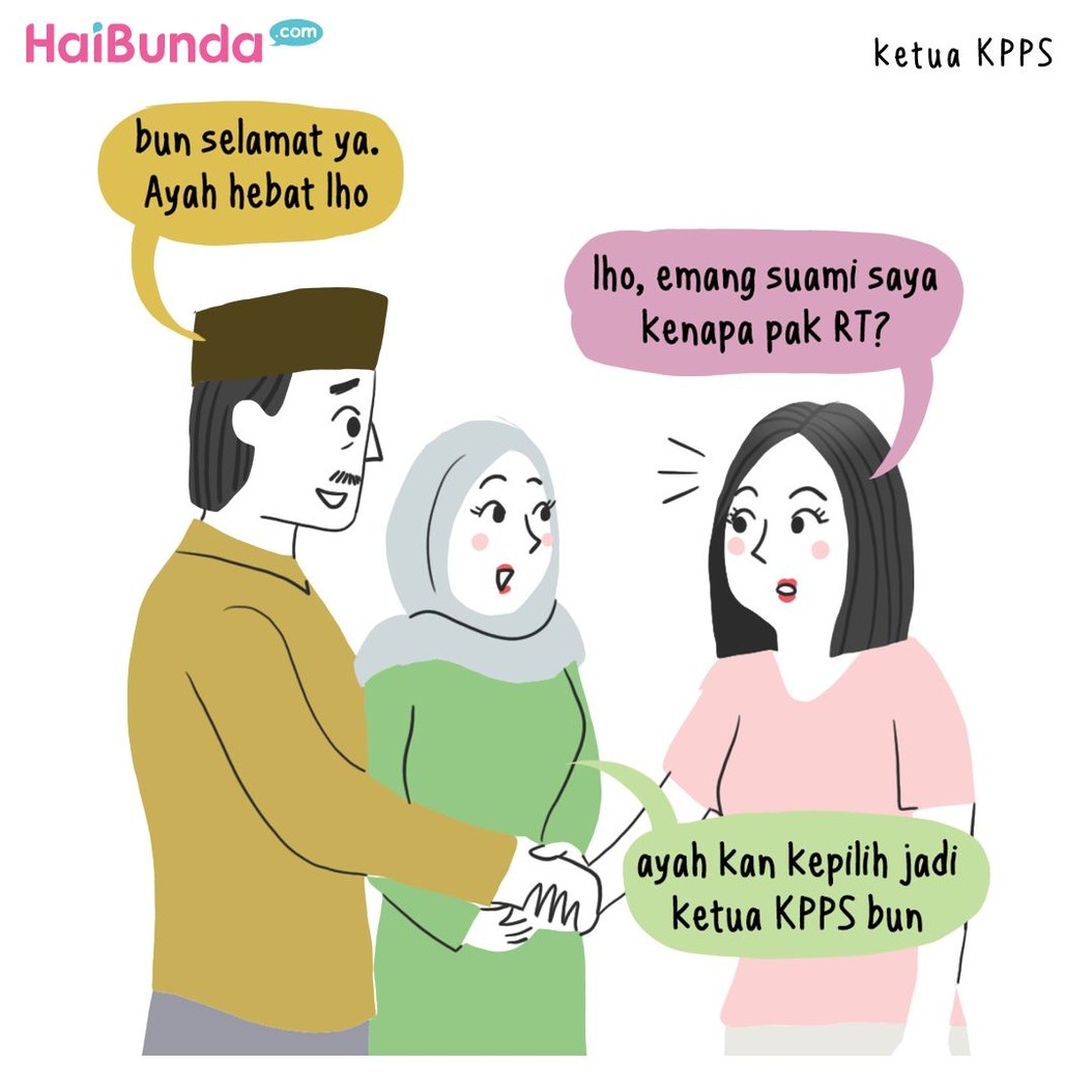 Beginilah cerita serba-serbi pemilu di keluarga Bunda di komik ini. Cerita pemilu di keluarga Bunda apa nih? Share yuk, Bun.