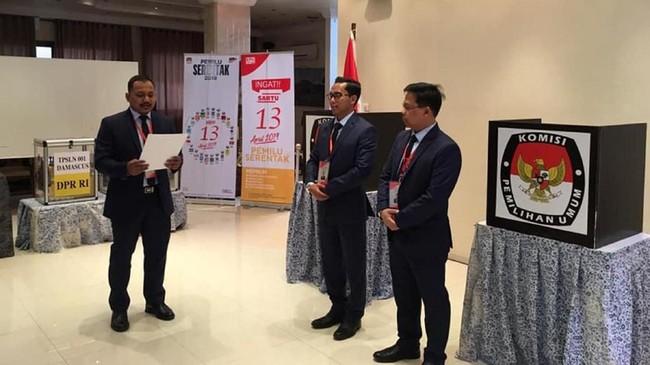 Hanya sekitar 64 persen dari 192 WNI terdaftar dalam DPT di Suriah yang memberikan suaranya dalam Pemilu 2019.