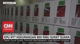 VIDEO: KPU NTT Kekurangan 800 Ribu Lebih Surat Suara