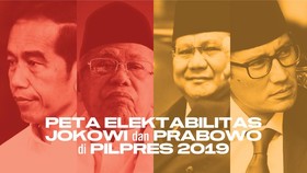 INFOGRAFIS: Peta Elektabilitas Jokowi-Prabowo di Pilpres 2019