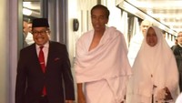 <p>Iriana tersenyum saat berjalan beriringan bersama Jokowi. Tak nampak wajah lelah setelah melewati penerbangan selama 1,5 jam dari Indonesia. (Foto: Rusman - Biro Pers Sekretariat Presiden)</p>