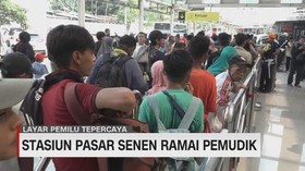 VIDEO: Stasiun Pasar Senen Ramai Pemudik