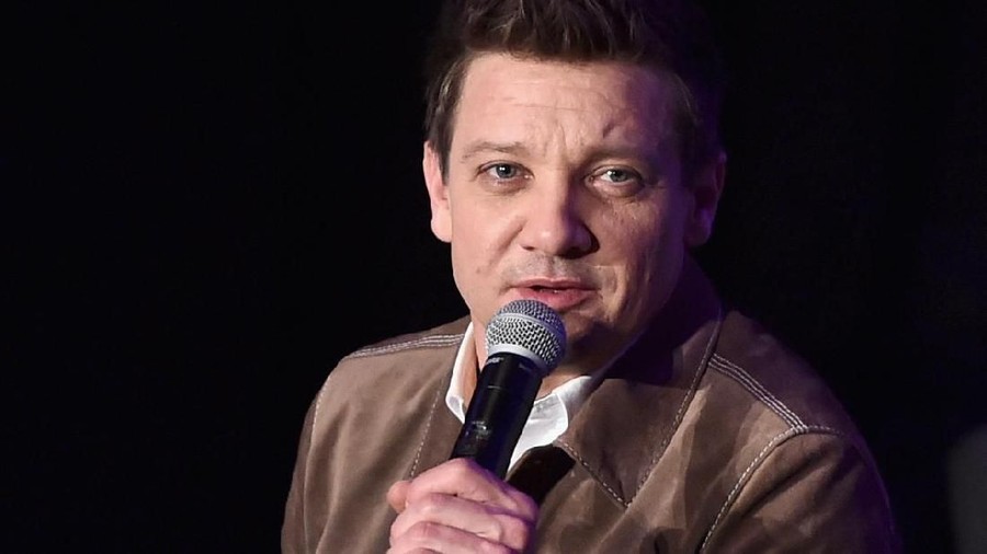 LOS ANGELES, CA - APRIL 07: Jeremy Renner speaks onstage during Marvel Studios' 