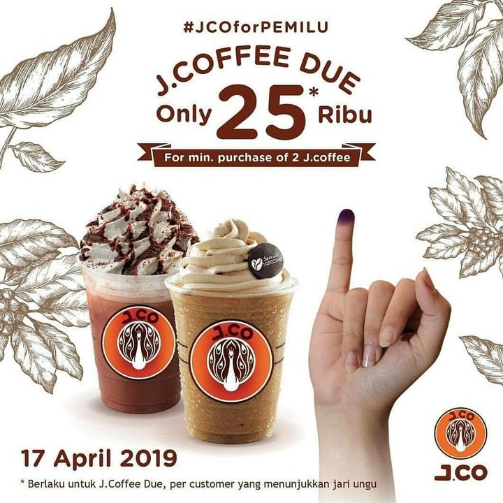 <p>Dapatkan J.COFEE DUE seharga Rp25 ribu untuk dua varian.</p>