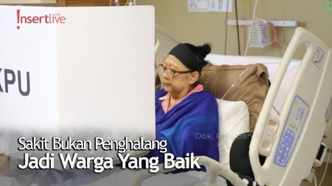 Meski Sedang Dirawat, Ani Yudhoyono Tetap Gunakan Hak Coblos