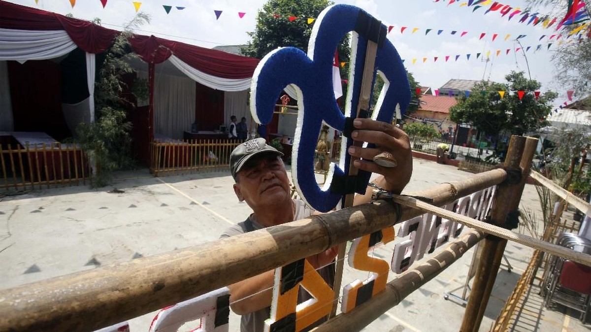 FOTO: Persiapan TPS Jelang Pemilu 2019