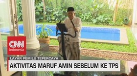 Ma'ruf Amin Olahraga Sepeda Statis Sebelum Nyoblos Pemilu