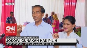 VIDEO: Usai Nyoblos Bareng Iriana, Jokowi: Plong...