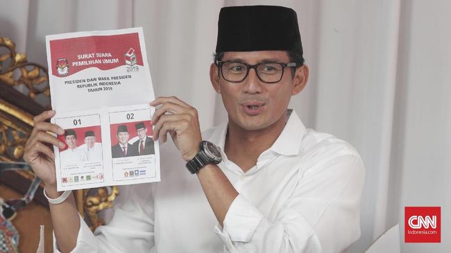 Jokowi-Ma'ruf Unggul Telak di 'Kandang' Sandiaga