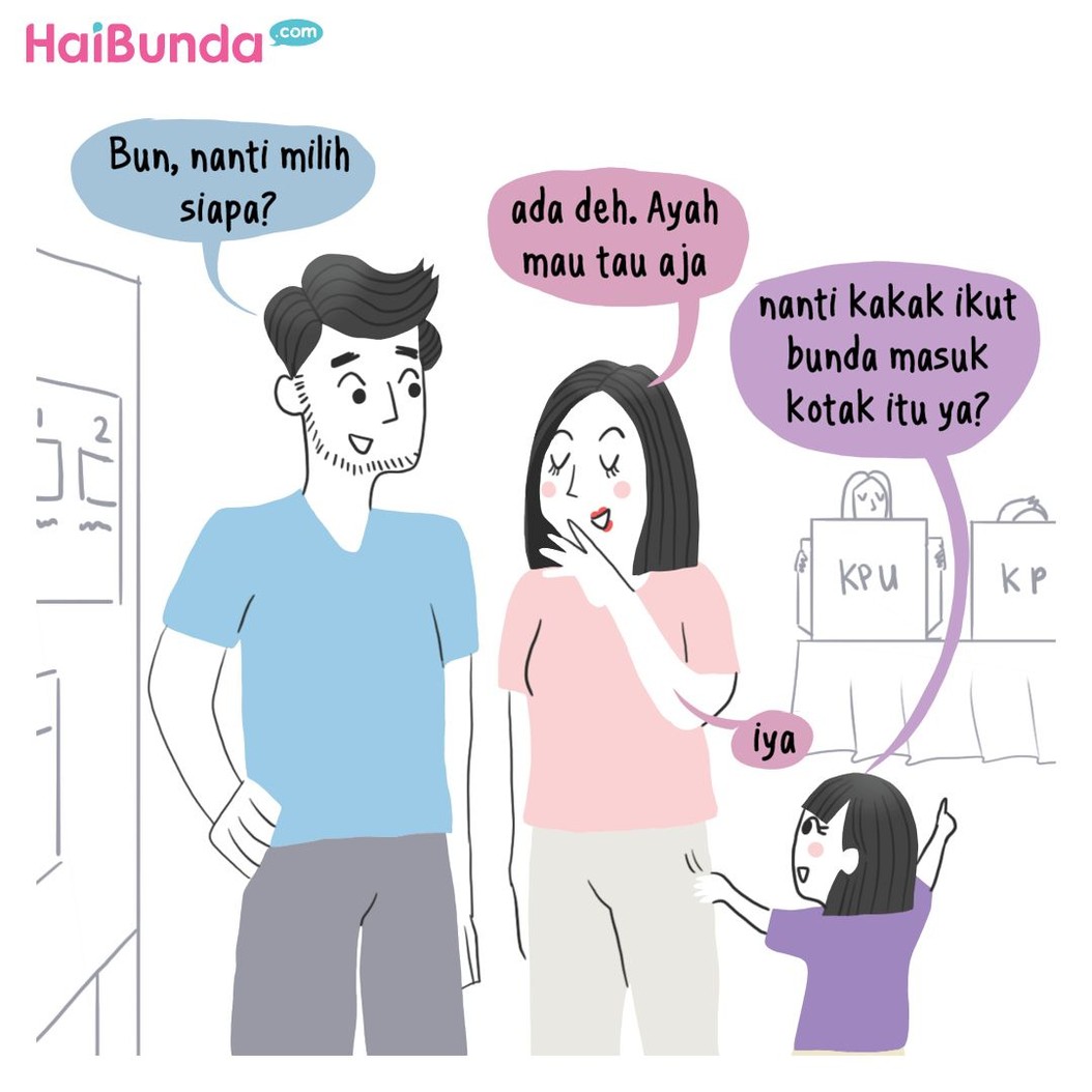 Beginilah cerita saat Bunda nyoblos. Gimana cerita serba-serbi nyoblos di keluarga Bunda?
