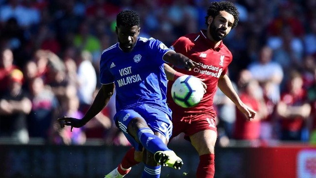 Liverpool tampak masih tumpul melawan Cardiff City sehingga tak ada gol pada babak pertama lanjutan Liga Inggris 2018/2019 di Stadion Cardiff, Minggu (21/4).
