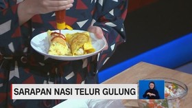 VIDEO: Enaknya! Sarapan Nasi Telur Gulung