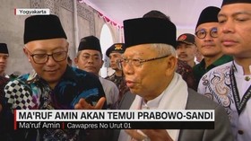 VIDEO: Ma'ruf Amin Akan Temui Prabowo-Sandi